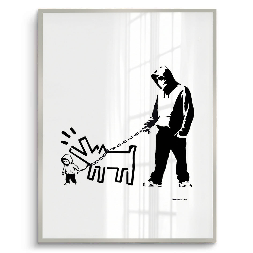 2Urban Graffiti Man with Keith Haring Dog - Fine Art