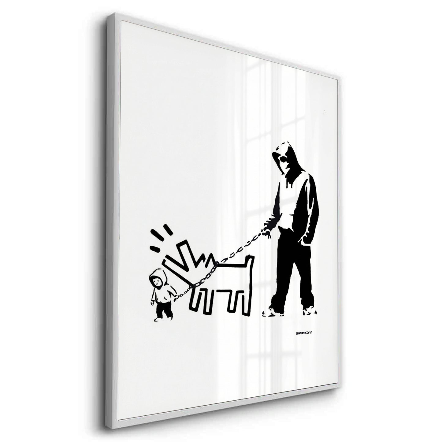 2Urban Graffiti Man with Keith Haring Dog - Fine Art