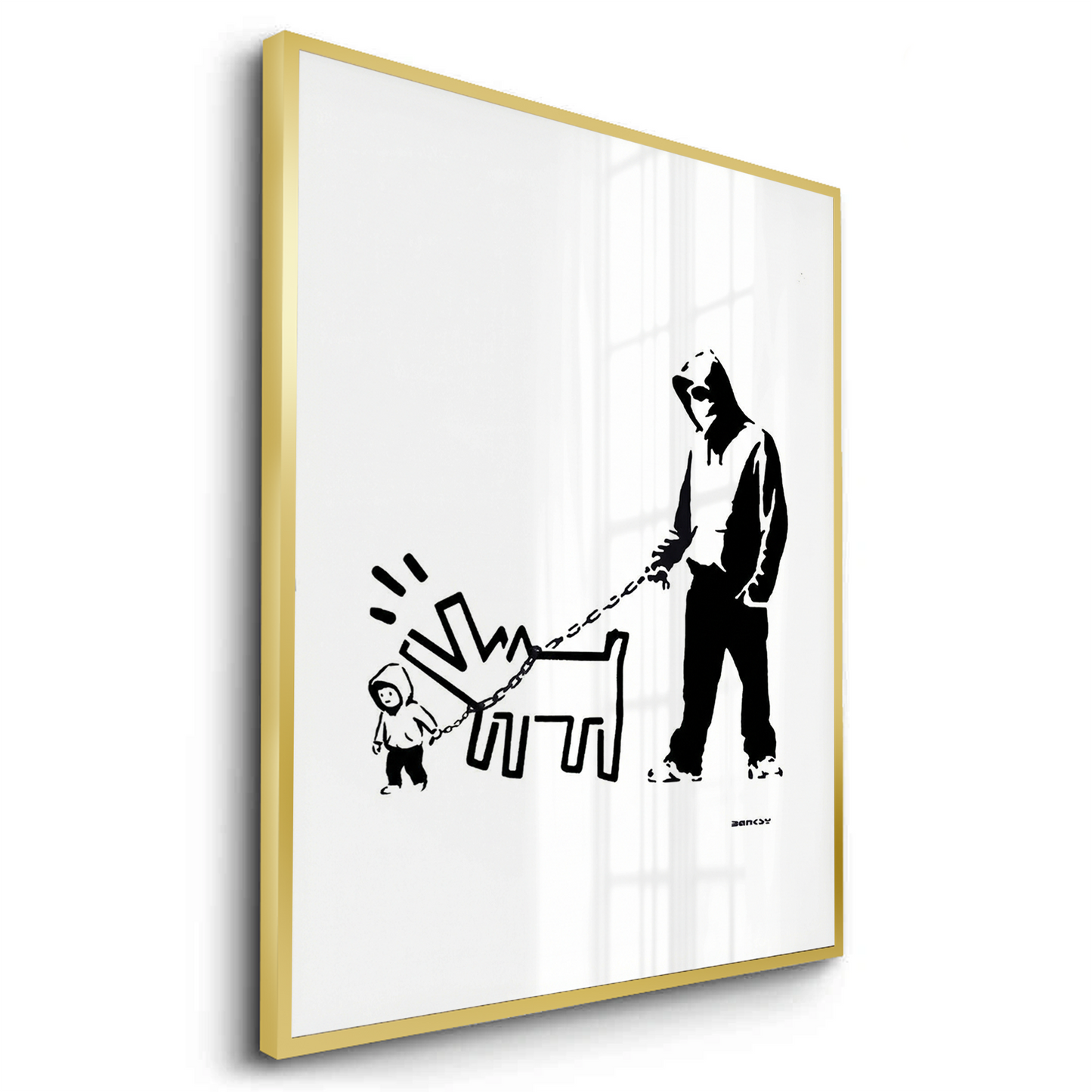 2Urban Graffiti Man with Keith Haring Dog - Fine Art
