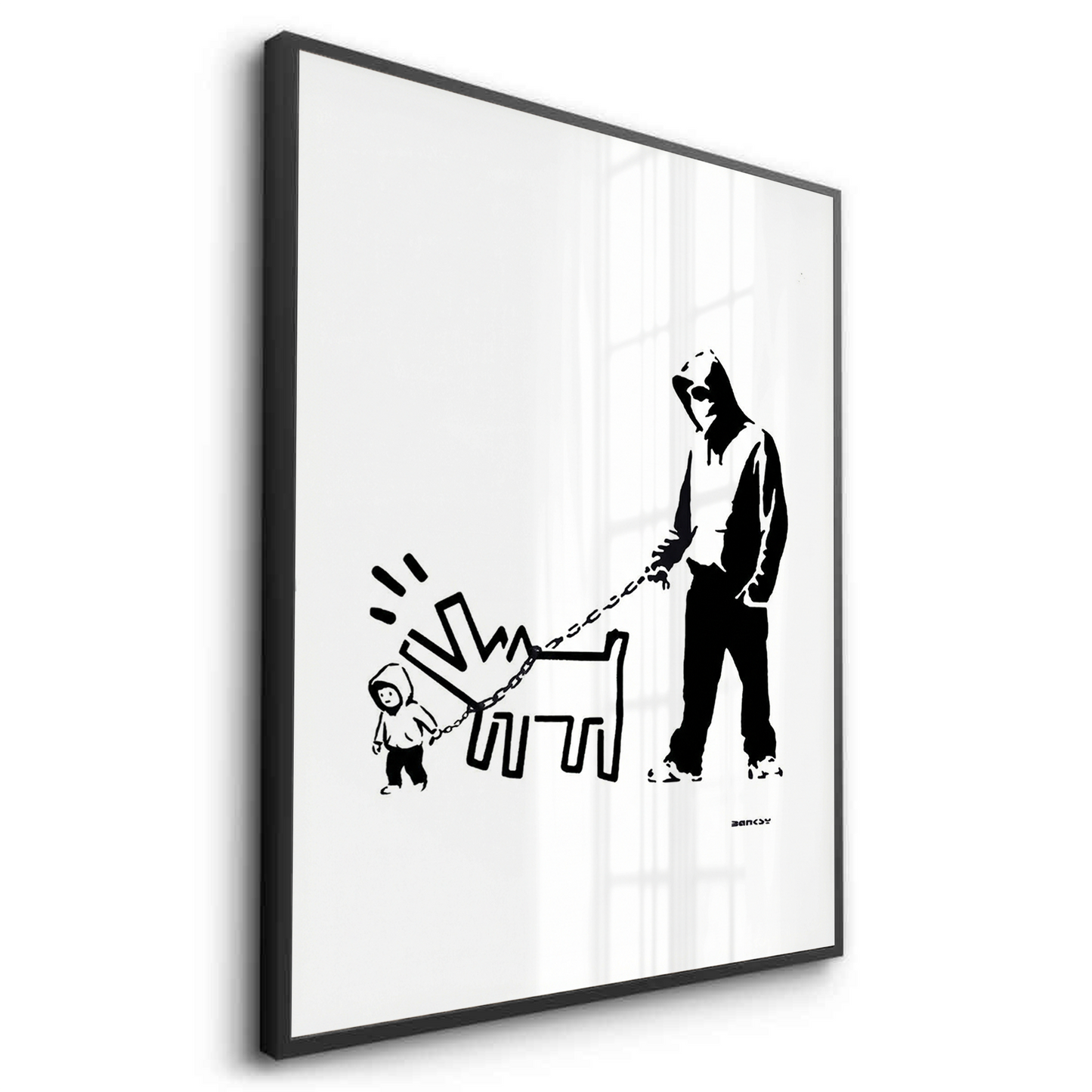 2Urban Graffiti Man with Keith Haring Dog - Fine Art