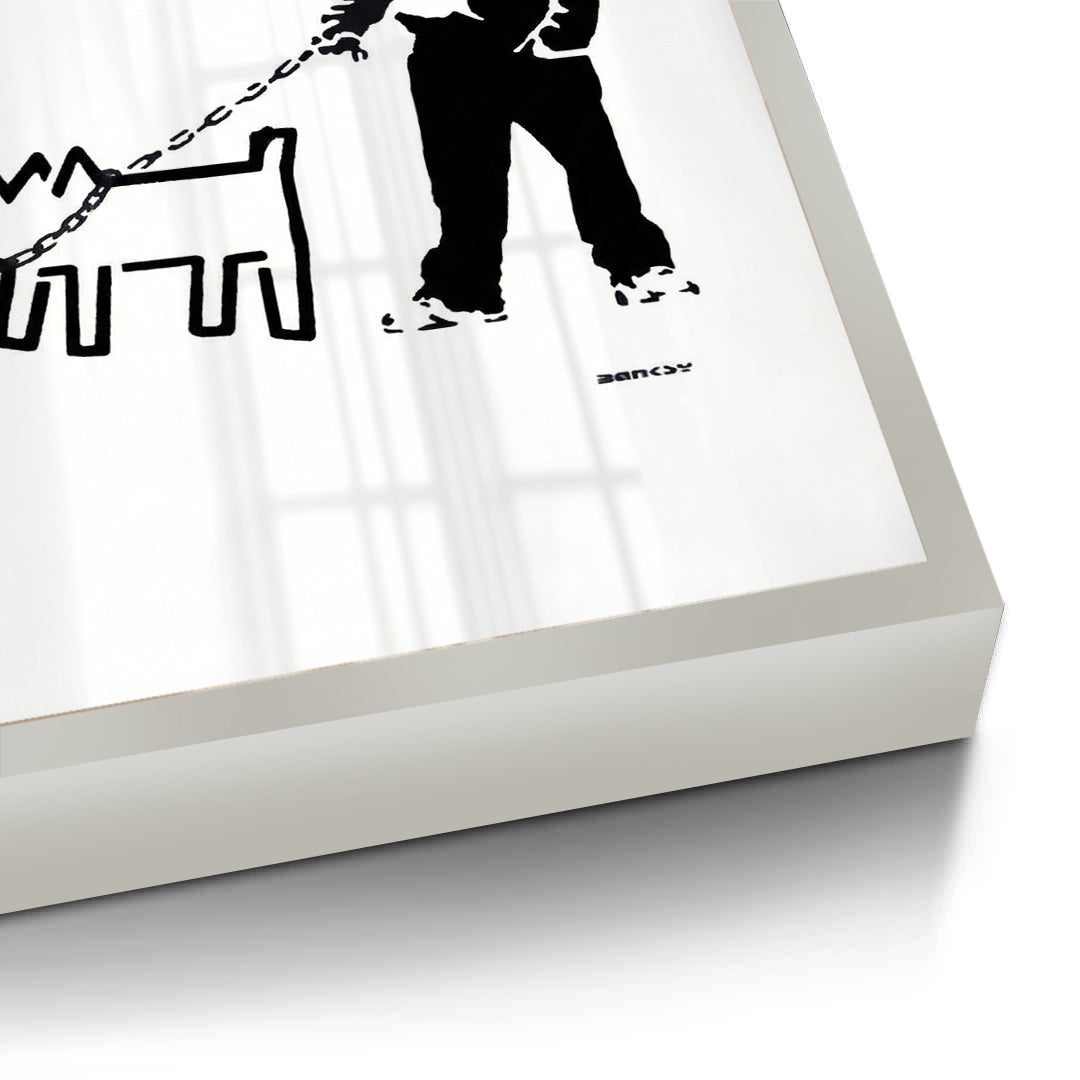 2Urban Graffiti Man with Keith Haring Dog - Fine Art