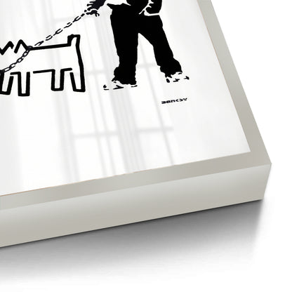 Urban Graffiti Man with Keith Haring Dog - Fine Art