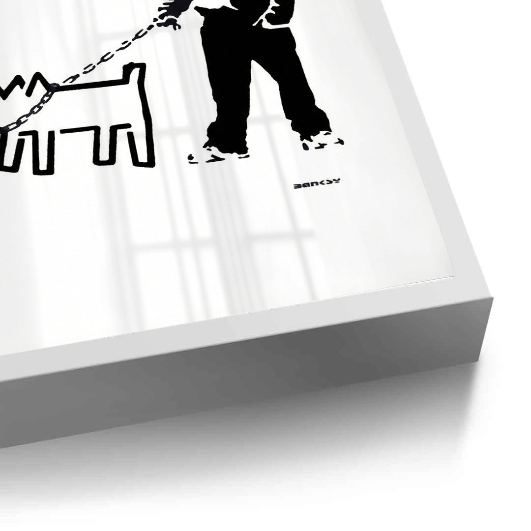 2Urban Graffiti Man with Keith Haring Dog - Fine Art