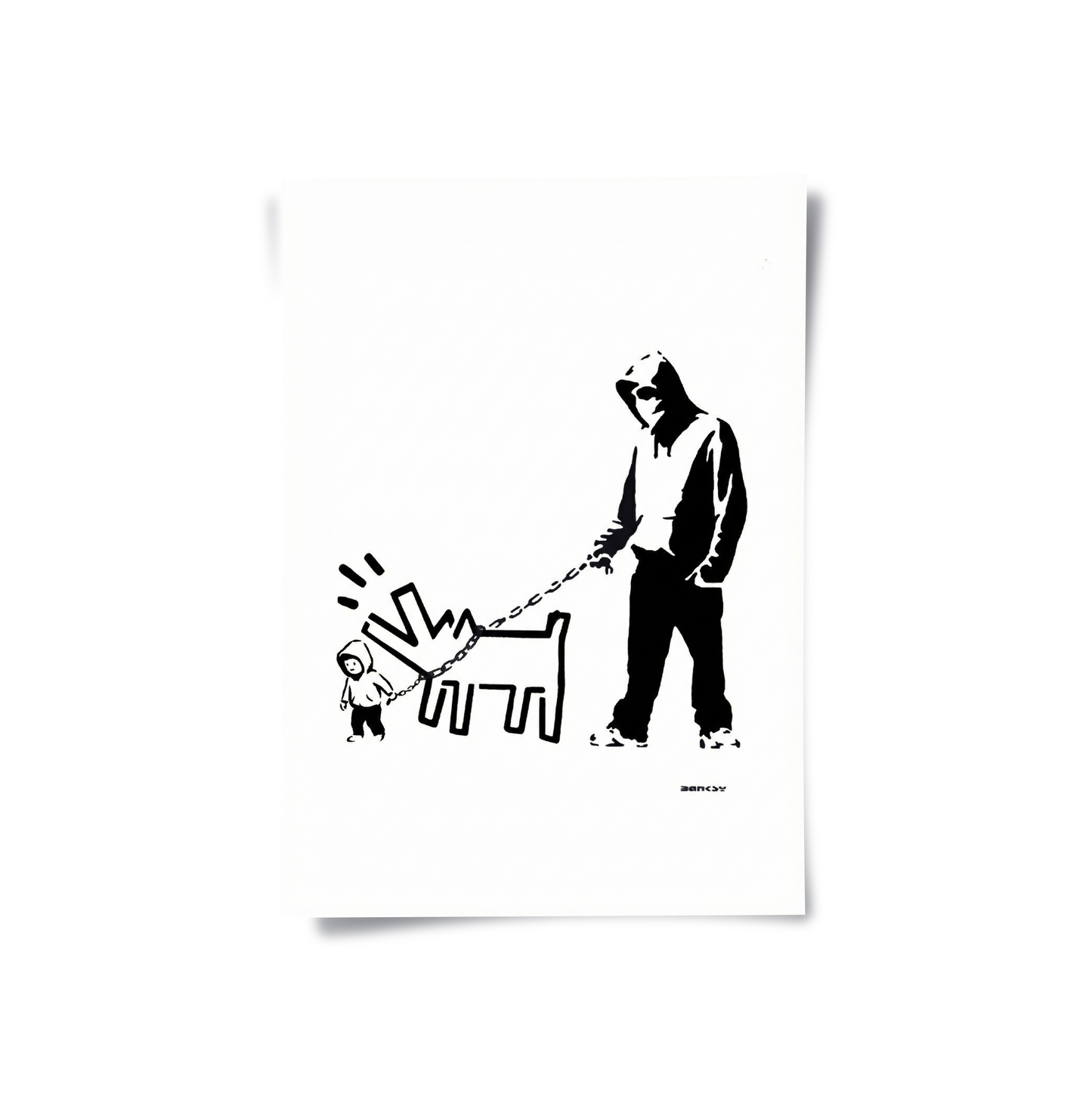 2Urban Graffiti Man with Keith Haring Dog - Poster