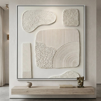 Contemporary Urban Plaster wall decor showcasing layered plaster textures and subtle muted palette for UAE living spaces