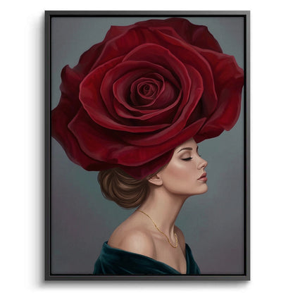 Velvet Rose Portrait - Canvas