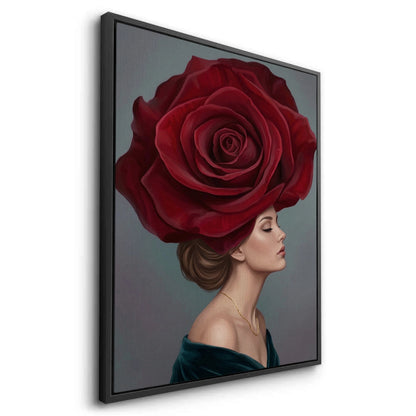 Velvet Rose Portrait - Canvas