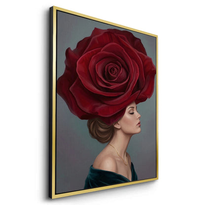 Velvet Rose Portrait - Canvas