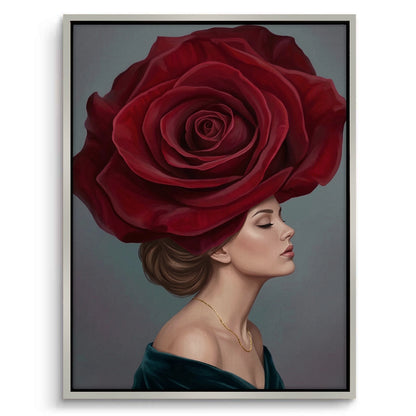 Velvet Rose Portrait - Canvas