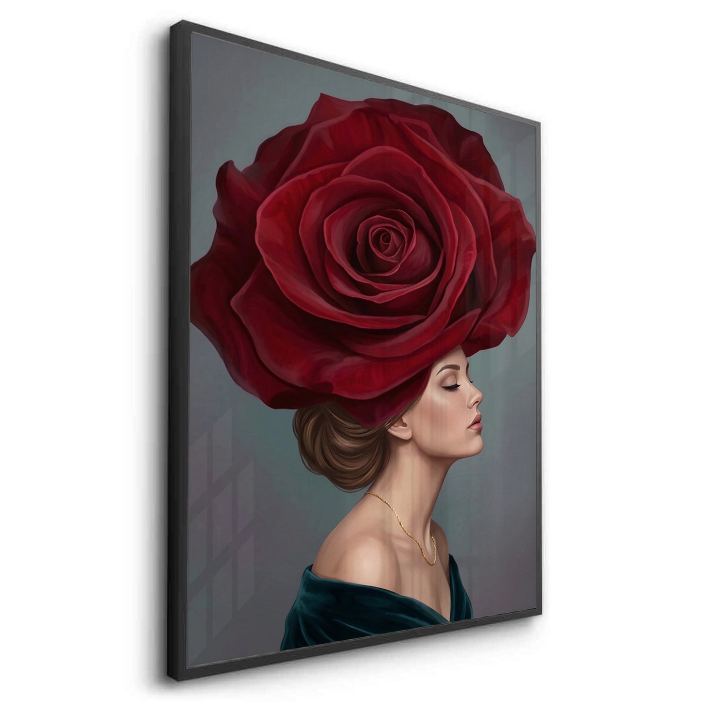 2Velvet Rose Portrait - Fine Art