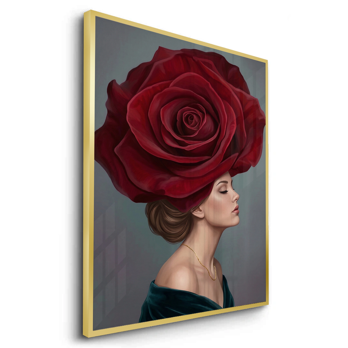 Velvet Rose Portrait - Fine Art