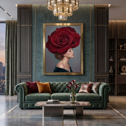 Velvet Rose Portrait - Fine Art