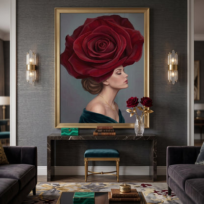 Velvet Rose Portrait - Fine Art