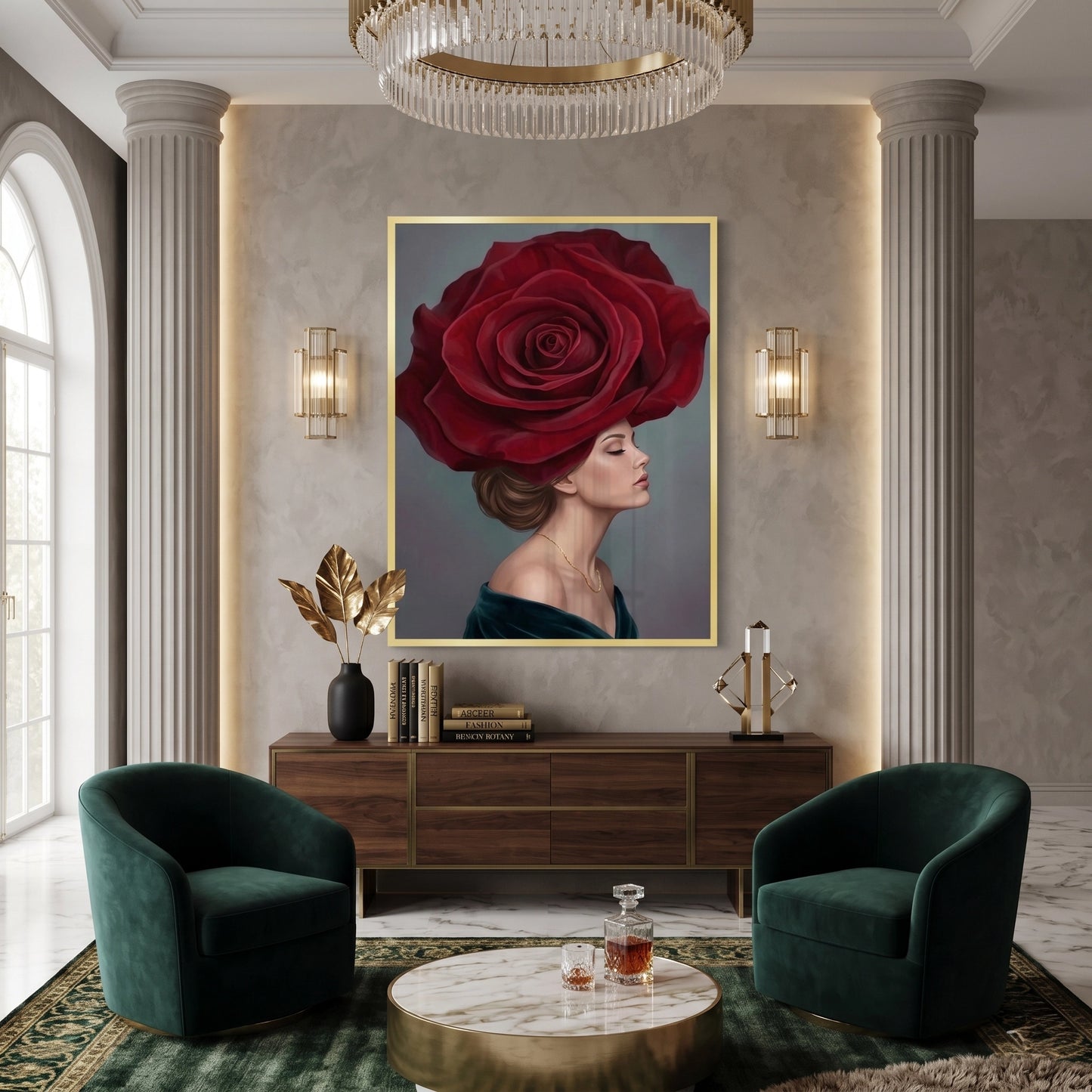 2Velvet Rose Portrait - Fine Art