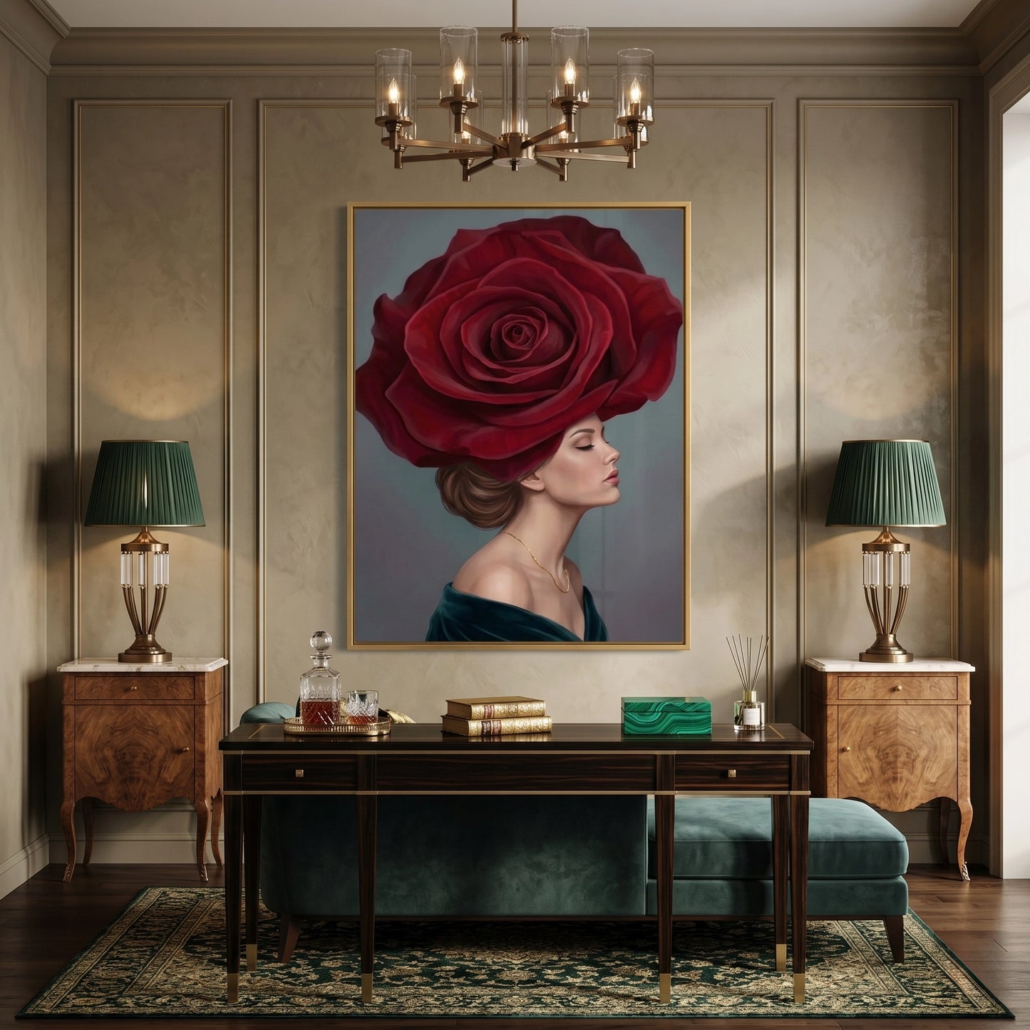 2Velvet Rose Portrait - Fine Art