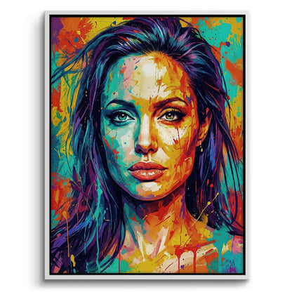 Vibrant Angelina Pop Art - Canvas