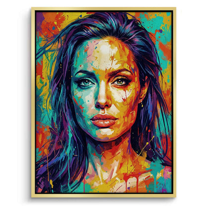 Vibrant Angelina Pop Art - Canvas