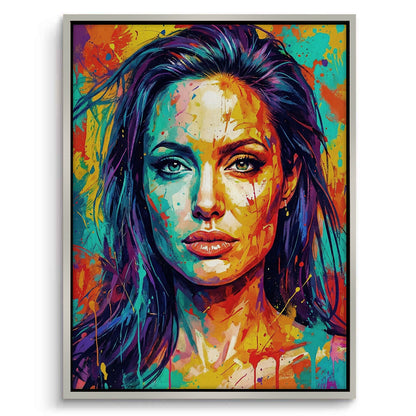 Vibrant Angelina Pop Art - Canvas