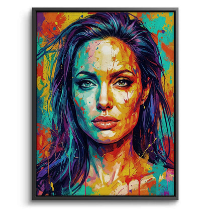 Vibrant Angelina Pop Art - Canvas