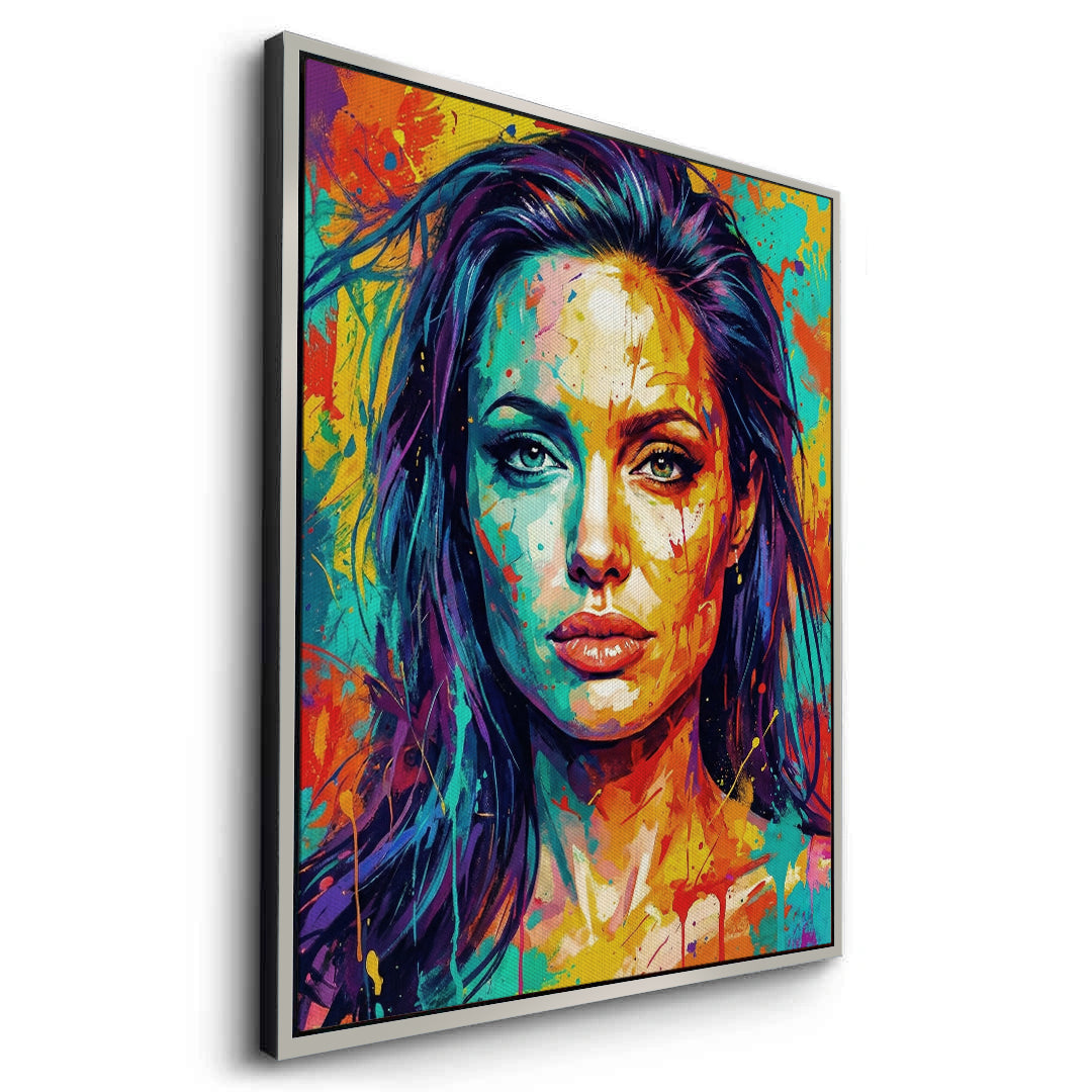 2Vibrant Angelina Pop Art - Canvas
