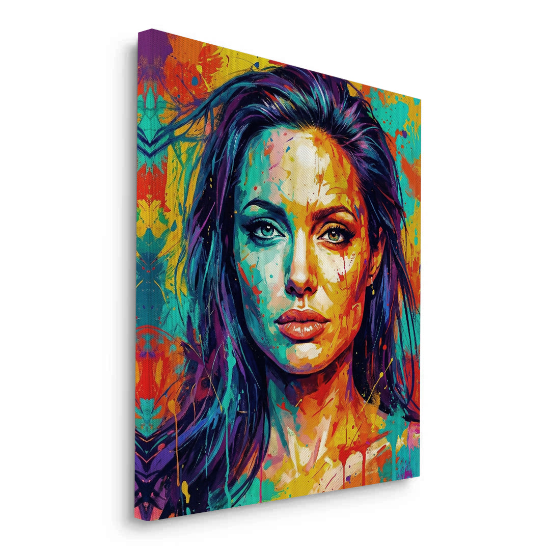 2Vibrant Angelina Pop Art - Canvas