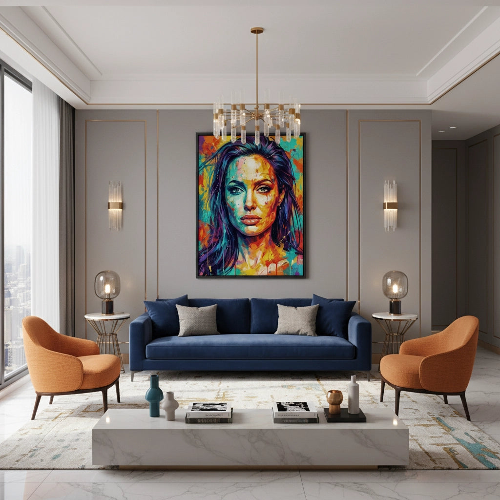 2Vibrant Angelina Pop Art - Canvas