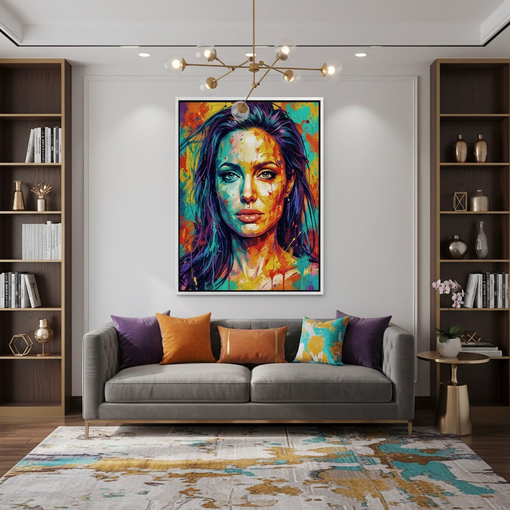 2Vibrant Angelina Pop Art - Canvas