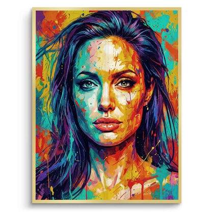 Vibrant Angelina Pop Art - Fine Art