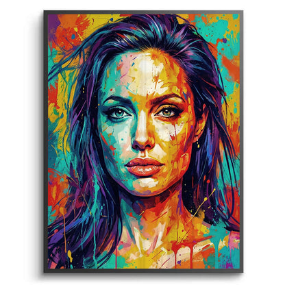Vibrant Angelina Pop Art - Fine Art