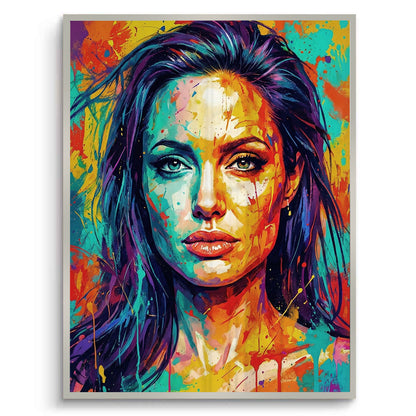 Vibrant Angelina Pop Art - Fine Art