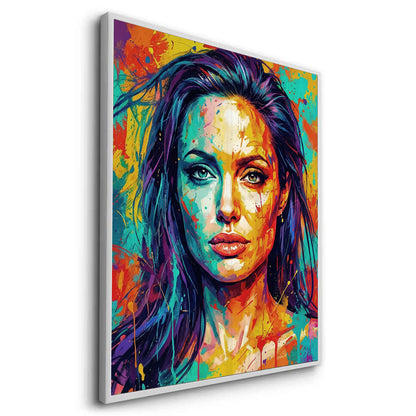 Vibrant Angelina Pop Art - Fine Art
