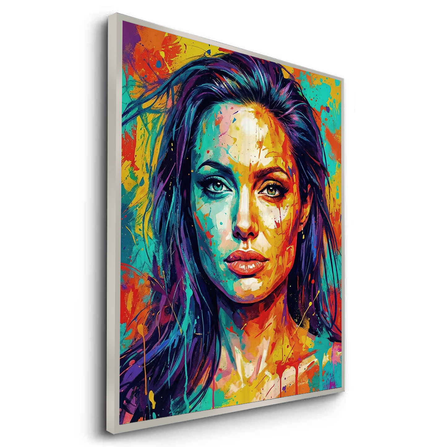 2Vibrant Angelina Pop Art - Fine Art