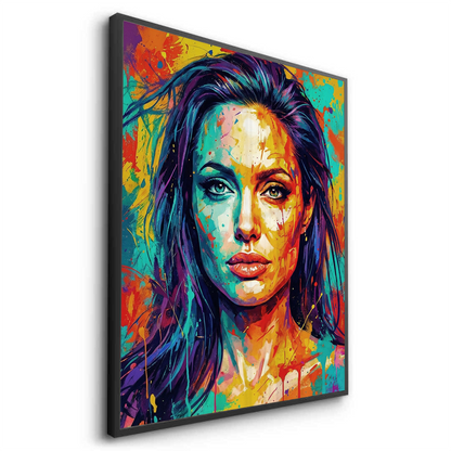 Vibrant Angelina Pop Art - Fine Art