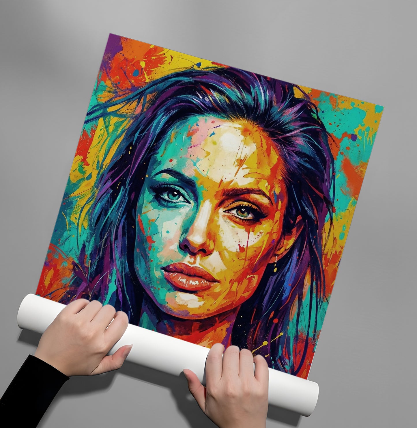2Vibrant Angelina Pop Art - Poster