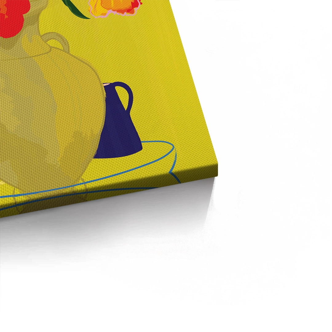 2Vibrant Floral Still Life - Canvas