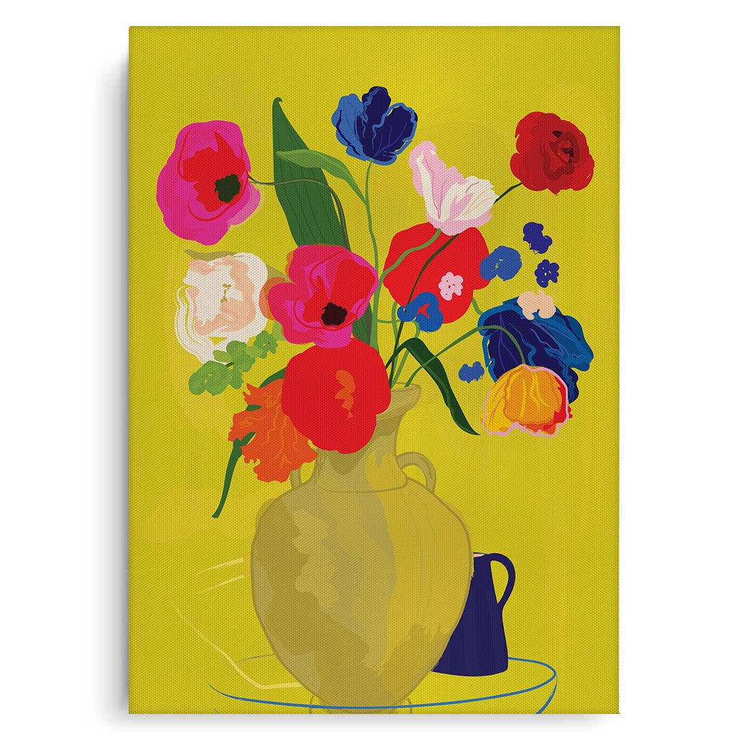 2Vibrant Floral Still Life - Canvas