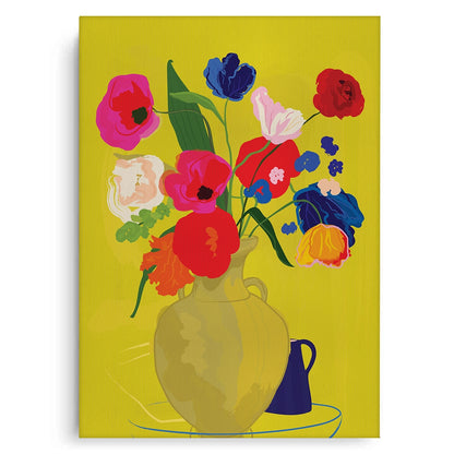 Vibrant Floral Still Life - Canvas