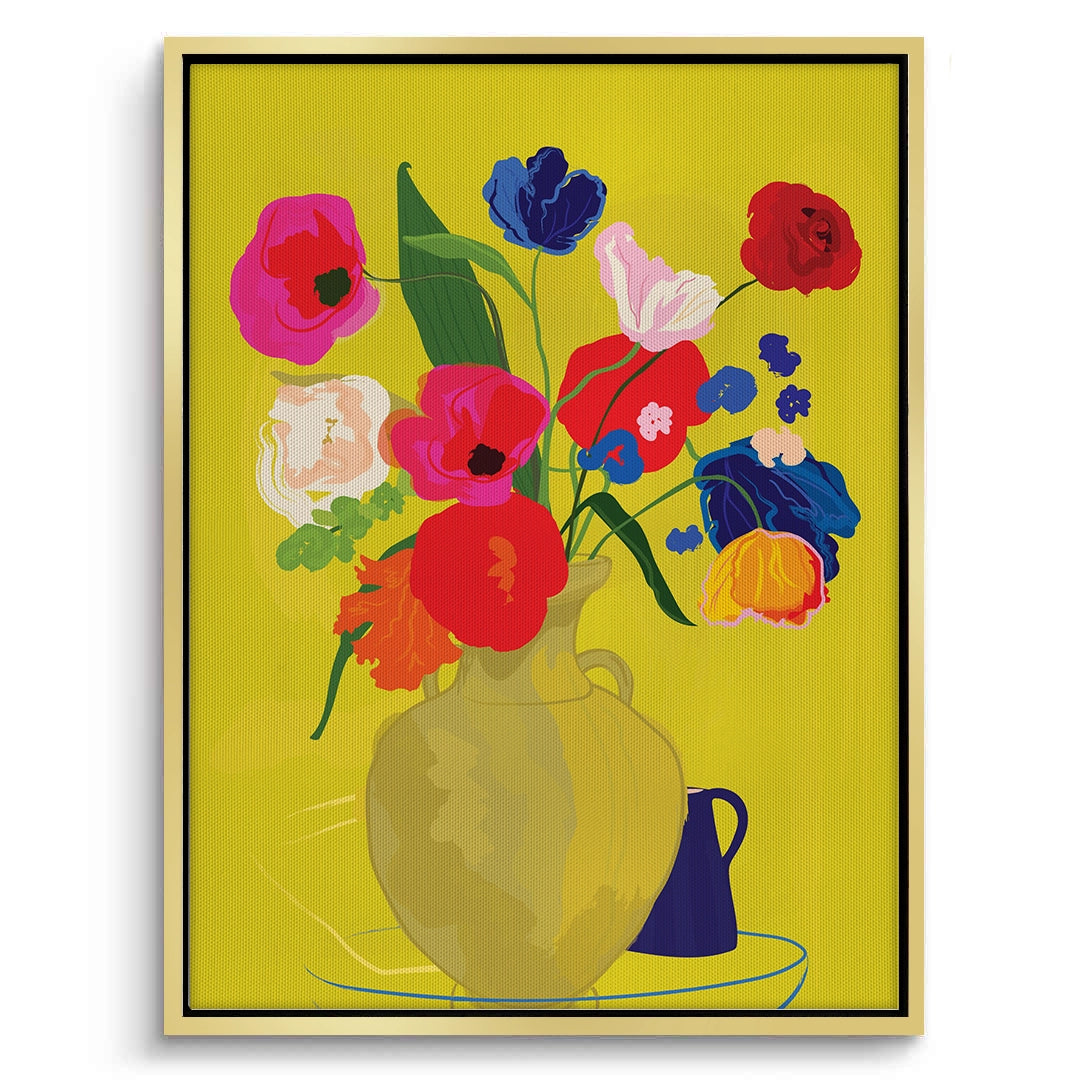 2Vibrant Floral Still Life - Canvas