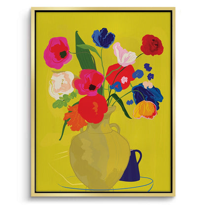 Vibrant Floral Still Life - Canvas