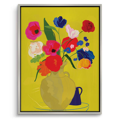 Vibrant Floral Still Life - Canvas