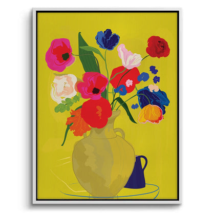 Vibrant Floral Still Life - Canvas