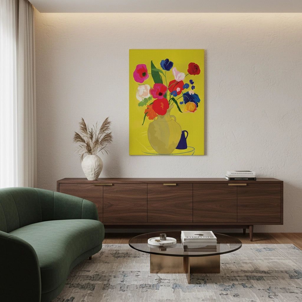 Vibrant Floral Still Life - Canvas