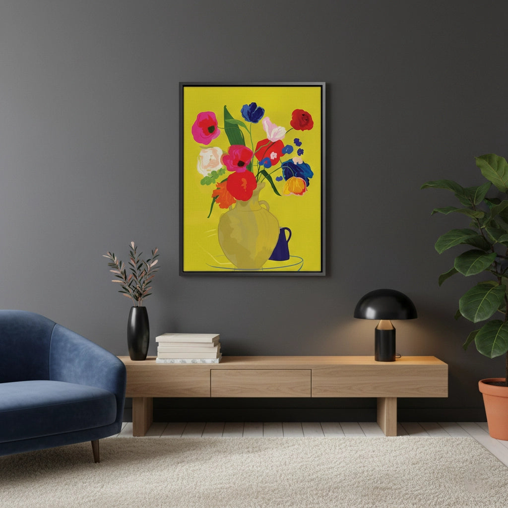 Vibrant Floral Still Life - Canvas