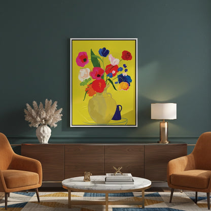 Vibrant Floral Still Life - Canvas