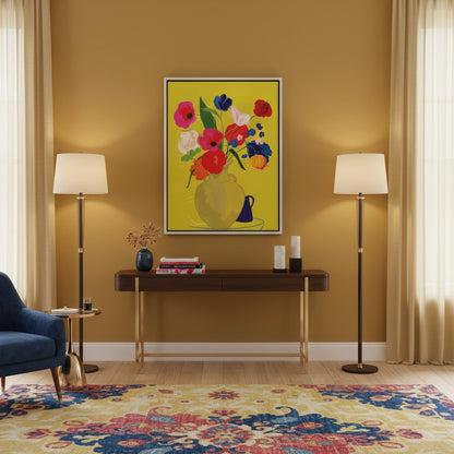 Vibrant Floral Still Life - Canvas