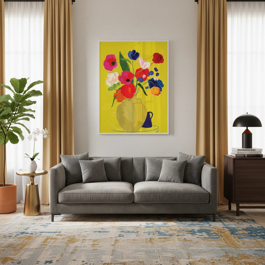 Vibrant Floral Still Life - Fine Art