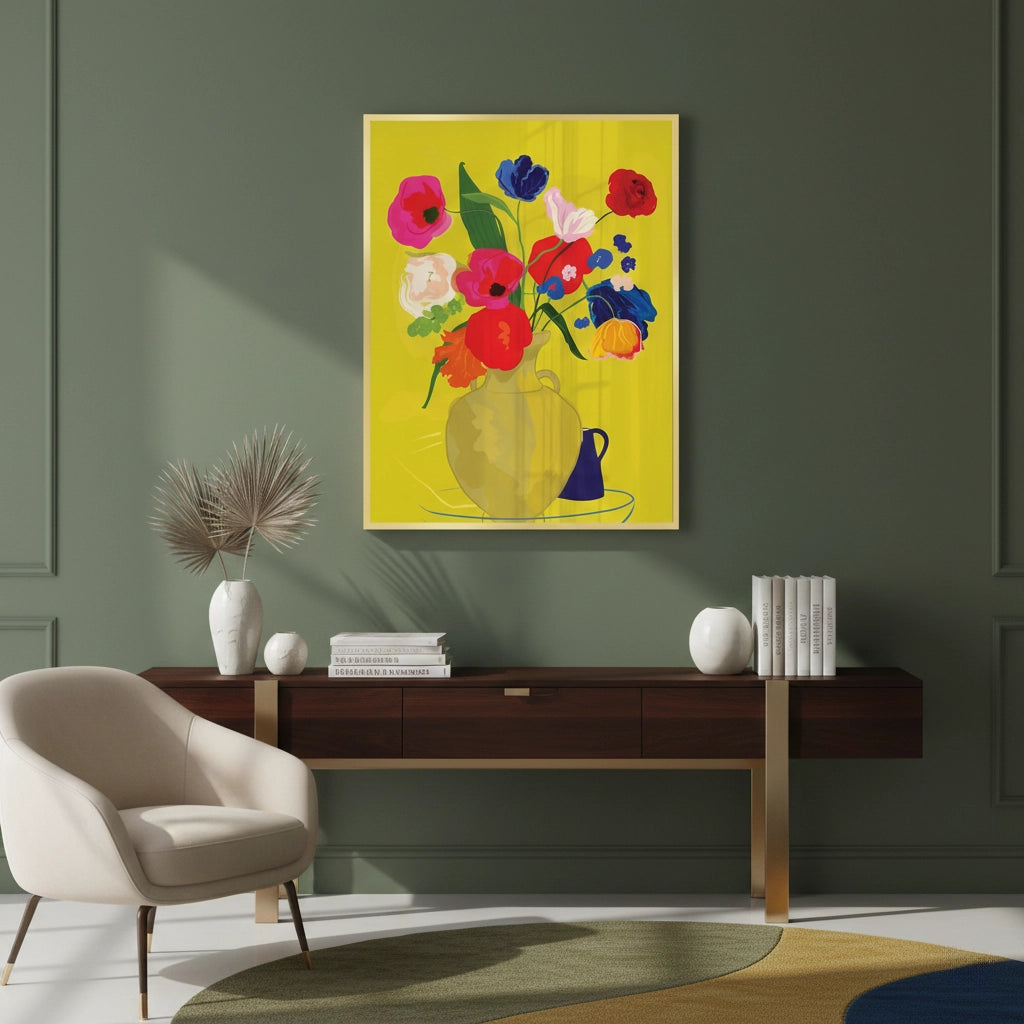 Vibrant Floral Still Life - Fine Art