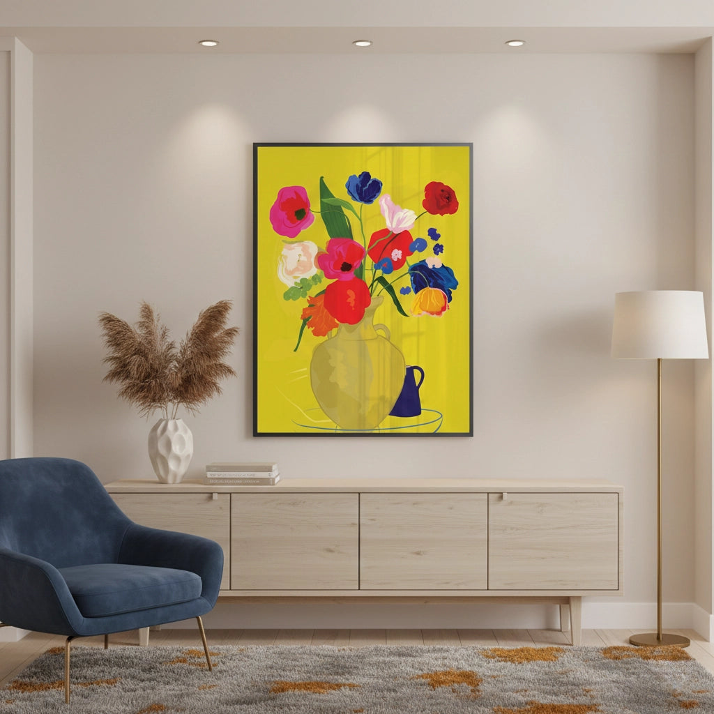 Vibrant Floral Still Life - Fine Art