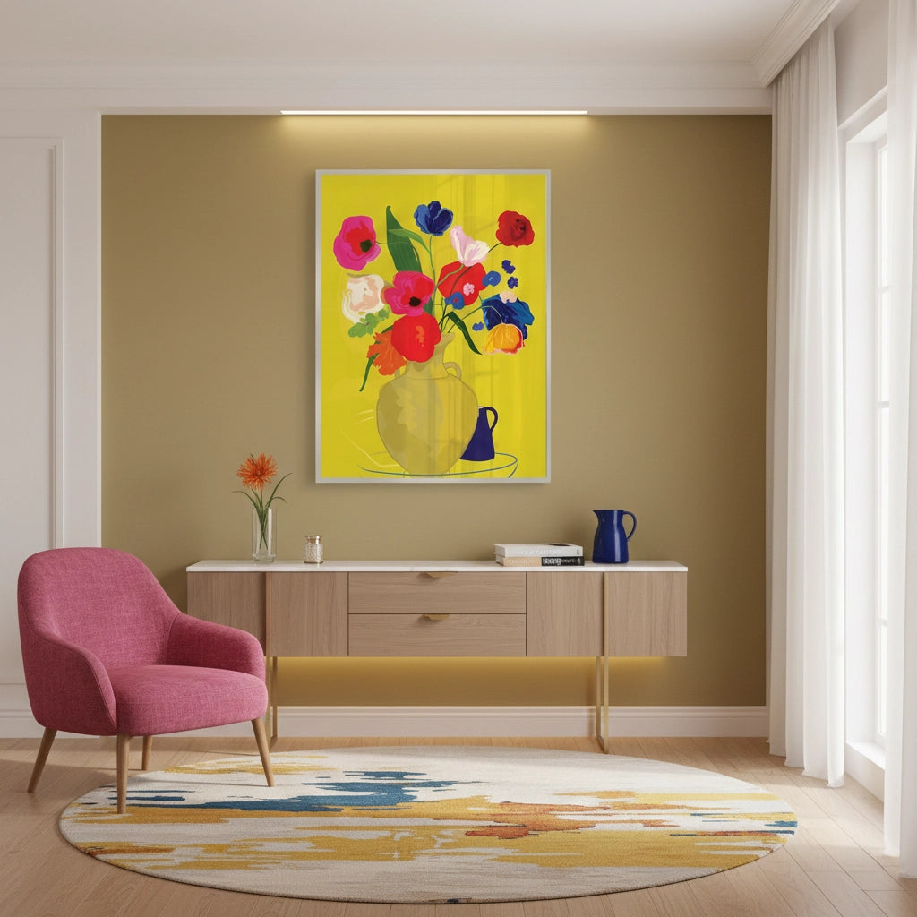 Vibrant Floral Still Life - Fine Art