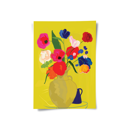 Vibrant Floral Still Life - Poster